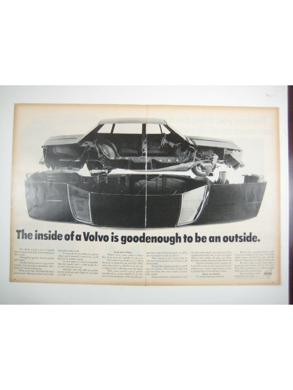 Vintage Volvo Advertisement Print 1960s 2 Page Luxury Auto Car 1968